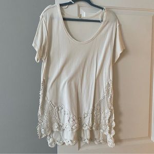 Free People Lace Tee